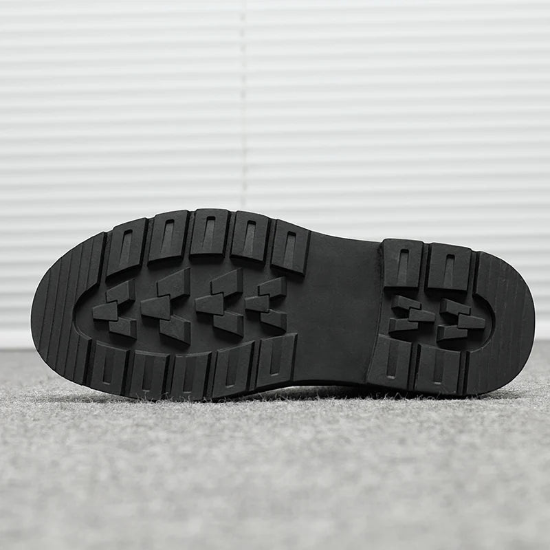 StephanBoots-Chaussures à plateforme noires pour hommes, Bottes de rinçage à la mode, Slip on, Nouveau, Automne, Hiver, 2022 - DOGOMET DIGITAL PLUS