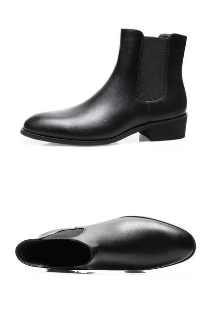 StephanBoots-Bottes courtes en cuir pour hommes, bottes de rinçage, chaussures décontractées montantes