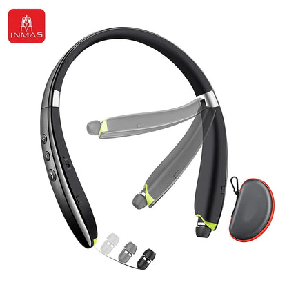 INMAS SX-991True Wireless Foldable Earbuds Bluetooth Neckband Headset Hifi Stereo Earphones Noise Cancelling Headphones With Mic - DOGOMET DIGITAL PLUS