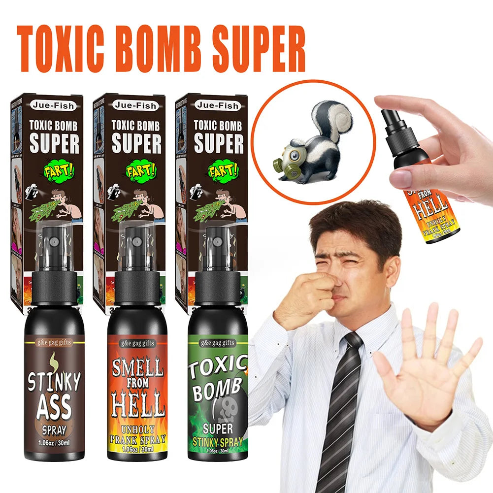 30ml Fart Spray Party Supplies Plastic Liquid Fart Gag for Adults Kids Terrible Stinky Fart Spray Non Toxic Halloween Funny Toys