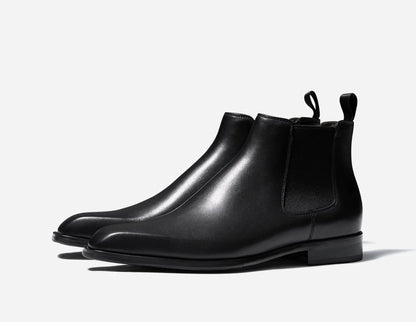 Bottines Chelsea en PU marron pour hommes, chaussures polyvalentes, décontractées, Style britannique, vêtements de fête de rue, robe classique, nouvelle collection
