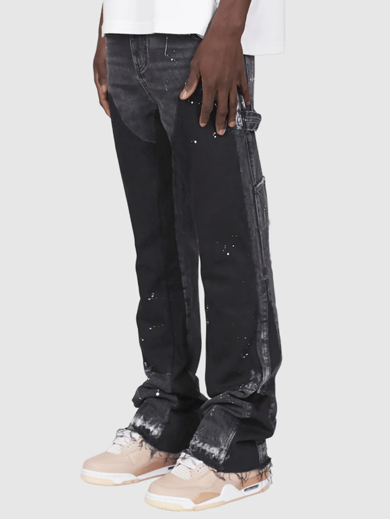 Jean délavé hommes Vintage longueur cheville pantalon taille moyenne poches bouton fermeture éclair mouche en détresse Denims Streetwear pantalon droit