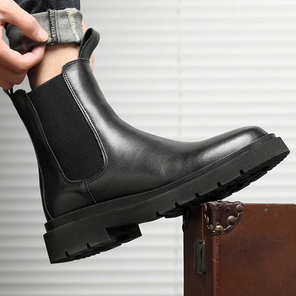 StephanBoots-Chaussures à plateforme noires pour hommes, Bottes de rinçage à la mode, Slip on, Nouveau, Automne, Hiver, 2022 - DOGOMET DIGITAL PLUS