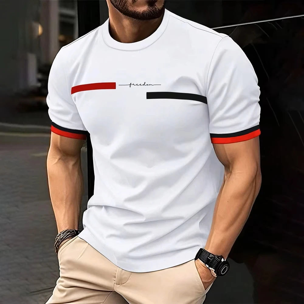T-SHIRT À MANCHES COURTES ET COL ROND POUR HOMME