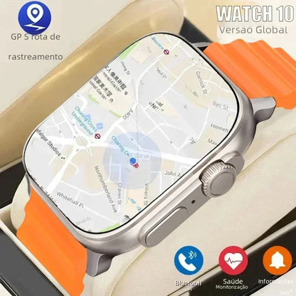 Nouvelle montre 10 montre Ultra intelligente 49mm 2024 nouveau NFC hommes femmes GPS piste Bluetooth appel BT jeux de musique sans fil charge Smartwatch