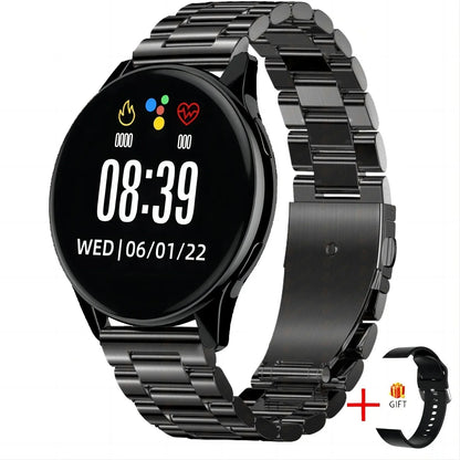 Smartwatch 2025 rond AMOLED affichage Bluetooth relojes para hombres sans fil montres intelligentes homme femme nouveau pour iPhone Android