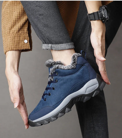 Hommes hiver bottes de neige avec fourrure baskets d'extérieur hommes chaussures 2023 nouveau mâle chaussures chaudes bottines pour hommes Botines Botas Hombre - DOGOMET DIGITAL PLUS