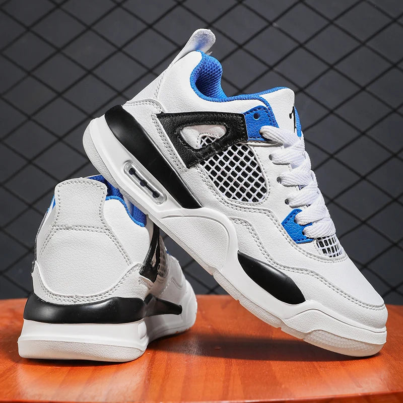 Baskets de basket-ball en cuir à lacets pour enfants, chaussures de skate plates décontractées, tennis pour enfants, qualité, mode, filles, garçons