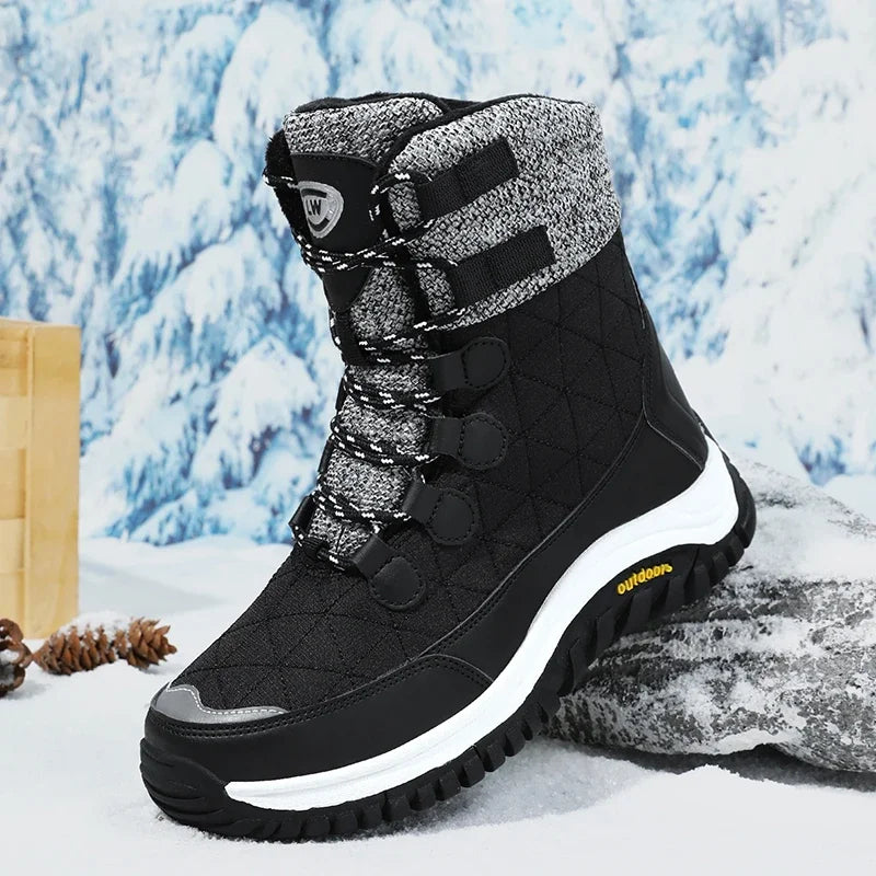 Bottes de neige imperméables à plateforme épaisse pour femmes, bottes de compétitivité, chaussures chaudes non ald, extérieur, décontracté, grande taille,-40 ℃, hiver