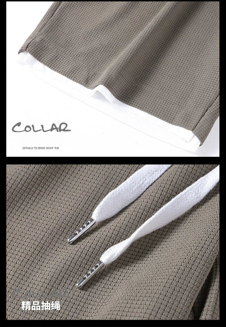 A 2025 new summer outdoor short-sleeved round-neck T-shirt and breathable shorts two-piece fashionable sporty casual suit - DOGOMET DIGITAL PLUS