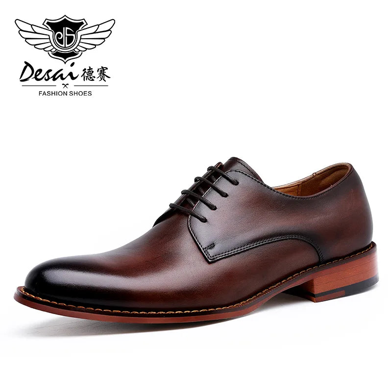 Desai en cuir véritable Derby chaussures hommes chaussures habillées d'affaires pour nan marque chaussures hommes chaussures décontractées cadeaux classiques