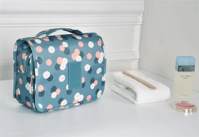 Cosmetic Bag Women Travel Pouch Waterproof Toiletries Beauty Organizer Ladies Bathroom Neceser Makeup Storage Bag With Hook