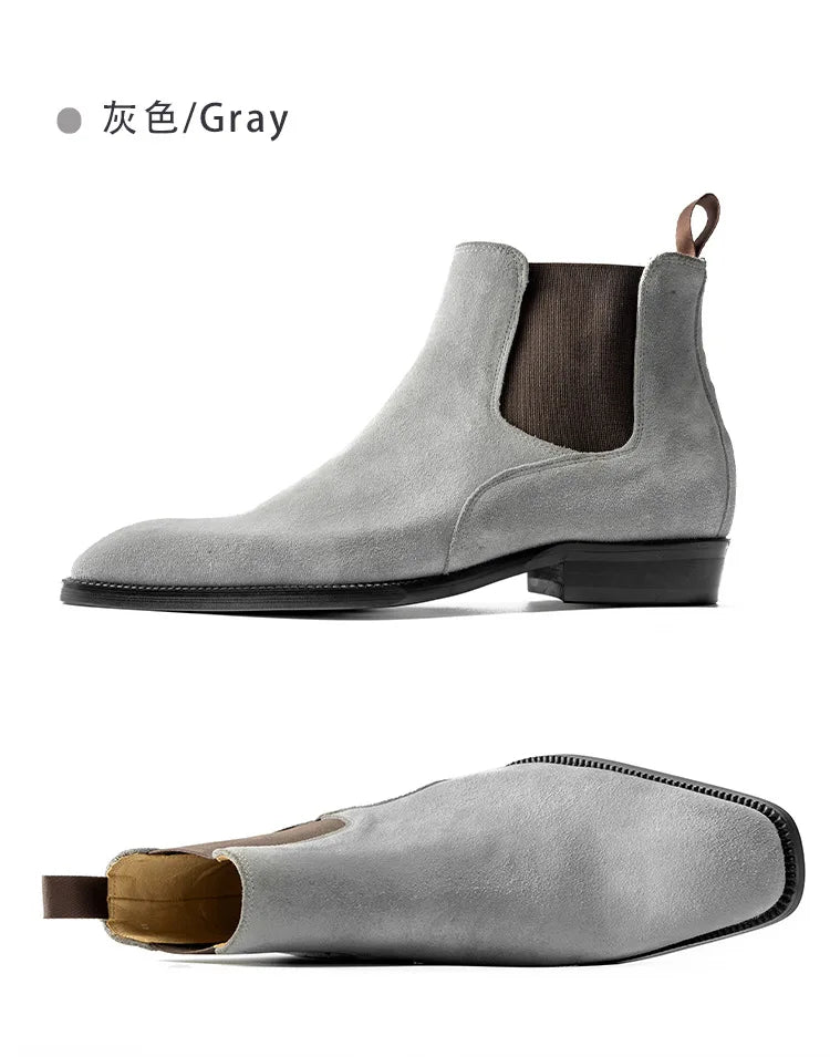 Style occidental hommes Chelsea bottes en cuir véritable de luxe en plein air randonnée chaussures de travail cheville désert bottes Botas Hombre Zapatos