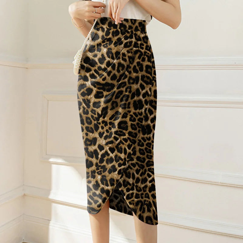 ZANZEA élégant taille haute Jupes femmes imprimé jupe longue robe 2023 été décontracté minceur Midi jupes Sexy asymétrique Faldas