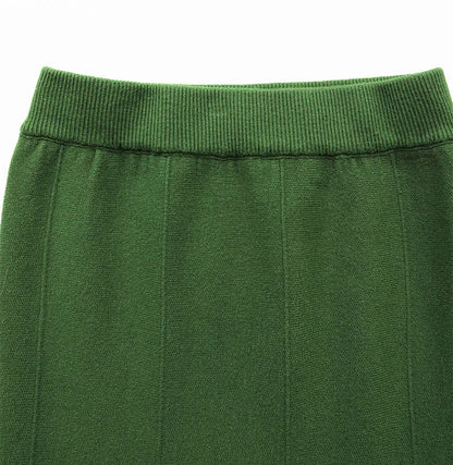 Women Black Knitted Skirt Slim High Waist Mermaid Elegant Retro Party Fashion Evening Chic Female Skirts C-067