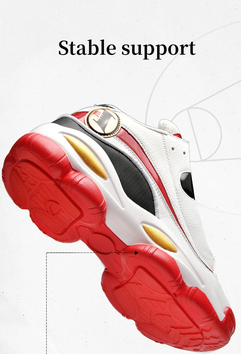 Chaussures de basket-ball pour hommes de haute qualité automne chaussures de sport en cuir plate-forme extérieure bottes de basket-ball professionnelles hommes chaussures d'entraînement