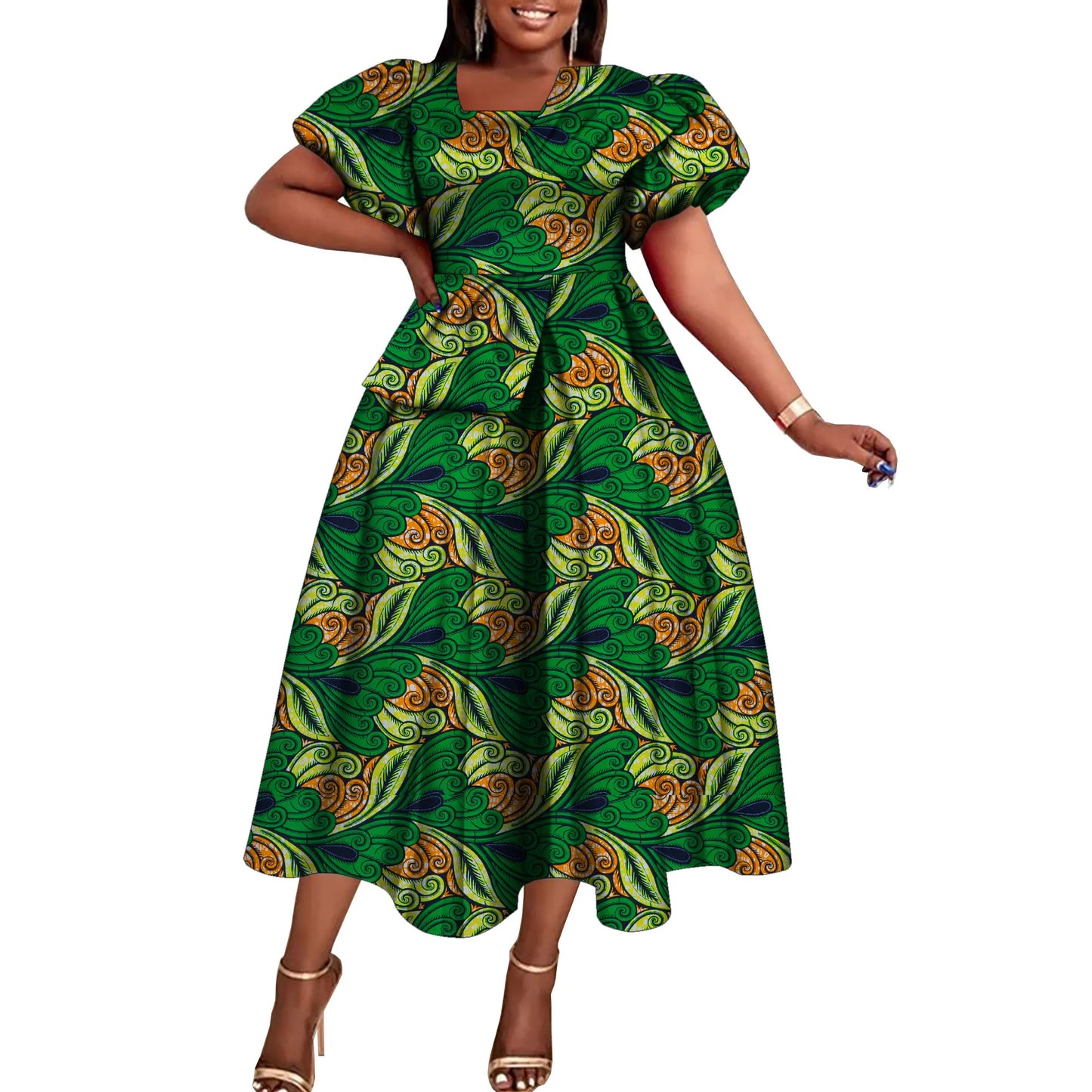 Robes africaines pour femmes mode Africain Femmel robes à manches courtes Dashiki vêtements de fête pour les femmes WY10485