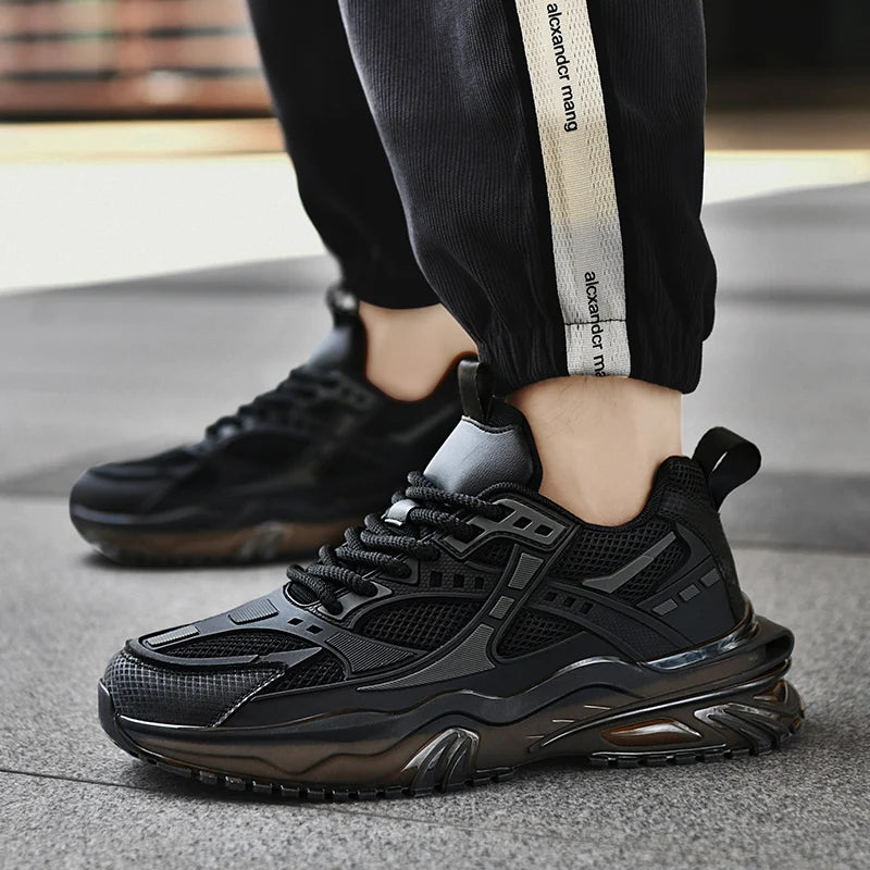 Nouvelles chaussures de sport pour hommes quatre saisons mode confortable extérieur antidérapant semelle épaisse résistant à l'usure respirant baskets de loisirs