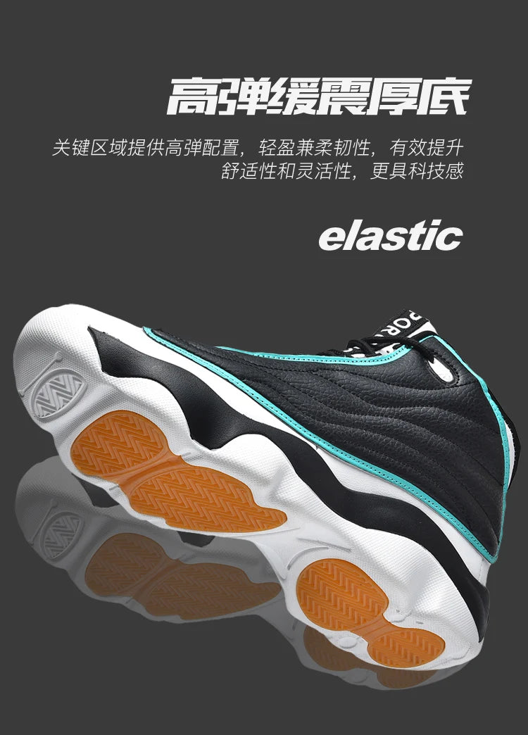 Chaussures de basket-ball de Fitness pour hommes de haute qualité chaussures de basket-ball baskets pour hommes automne haut anti-dérapant baskets d'extérieur