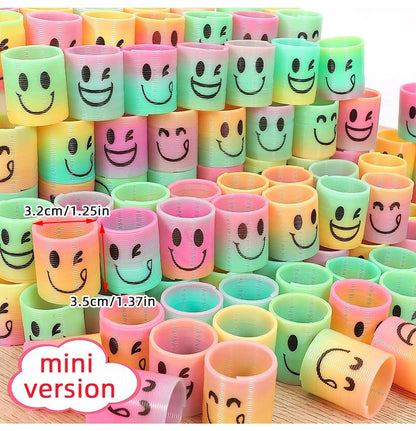 Rainbow Magic Springs Circle Toys Kids' Birthday Party Favors Friends Giveaway Small Gifts Pinata Fillers Flexible Funny Toy