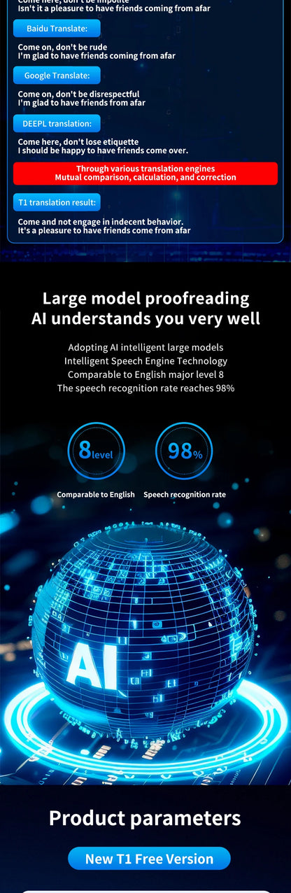 AI Instant Translator Device Magnetic Stand,144 Languages Online Translation Real-Time Photo/Video Calls for IOS Android - DOGOMET DIGITAL PLUS