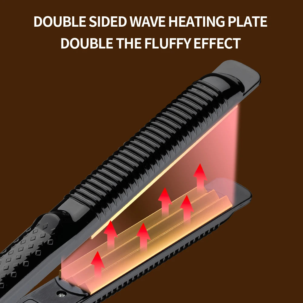 Fer à friser électrique, plaque ondulée, fer à friser, boucles, Volume, outils de coiffure