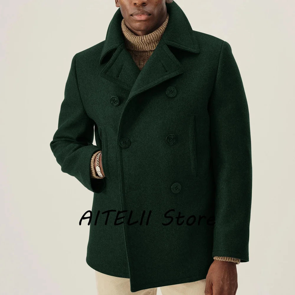 Manteau en laine élégant pour hommes, vestes pour hommes combinés, cachet masculin, haute qualité, hiver, luxe, nouveau