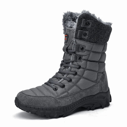 Bottes de neige rembourrées en velours pour hommes, bottes d'alpinisme en plein air, chaussures de randonnée chaudes, haut, tendance, hiver, nouveau, 2023