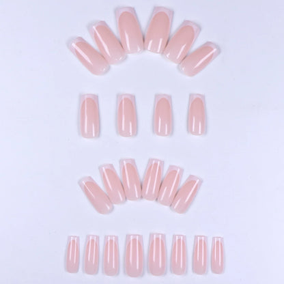 24 pièces/ensemble faux ongles carrés courts pour femmes mignon mariée coeur blanc français conseils faux ongles y2k presse sur faux ongles fournitures