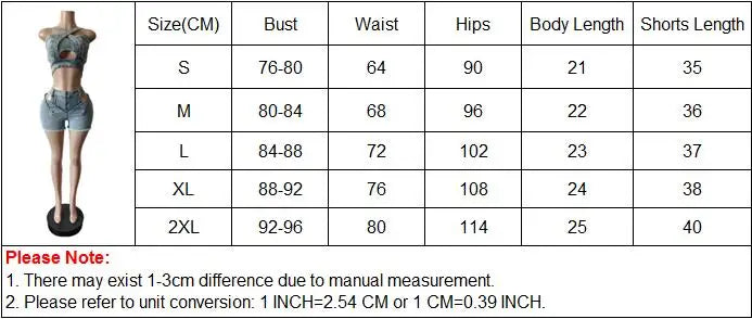Ensemble court en Jean Sexy pour femmes, haut court en Denim à bretelles et Short découpé, vêtements d'été, Streetwear, deux tenues de Club 2 pièces, 2025