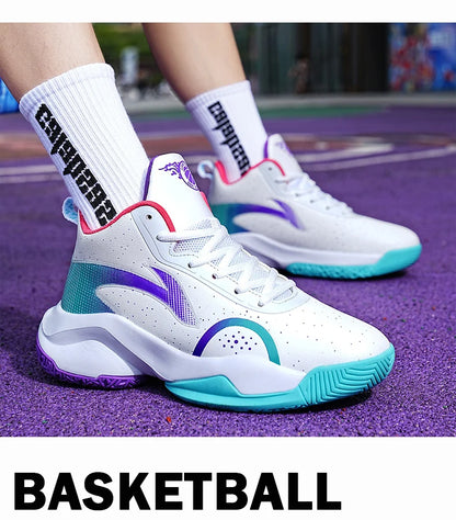 Chaussures de basket-ball nouveau modèle 2025 – Chaussures de sport antidérapantes et résistantes à l'usure pour hommes et femmes, adaptées aux activités décontractées.