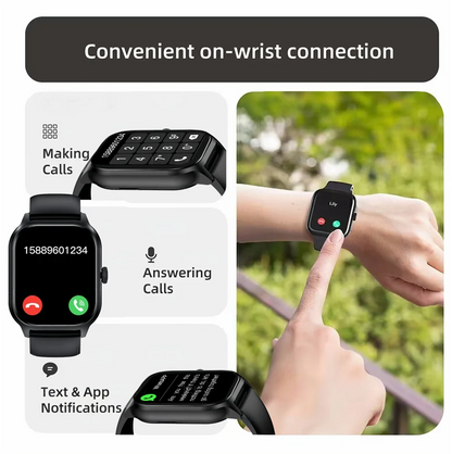 Montres intelligentes pour homme femme appel Bluetooth musique fitness tracker sport avec podomètre étanche informations alertes montre intelligente