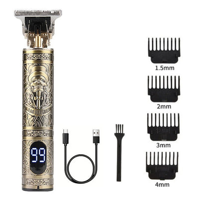 Kit de tondeuses à cheveux et tondeuses vintage professionnelles, ensemble de coupe de cheveux et de toilettage sans fil rechargeables pour hommes, tondeuse à barbe avec - DOGOMET DIGITAL PLUS