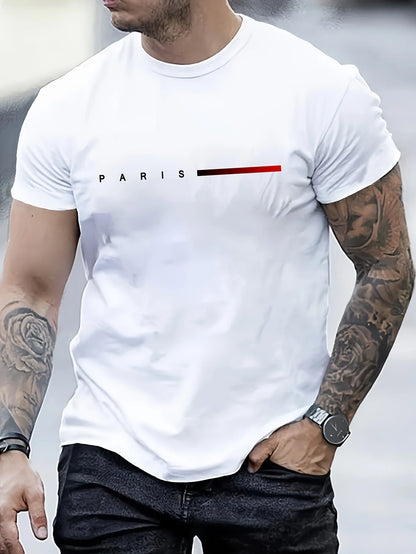 T-SHIRT MANCHES COURTES COL ROND HOMME, 100% COTON