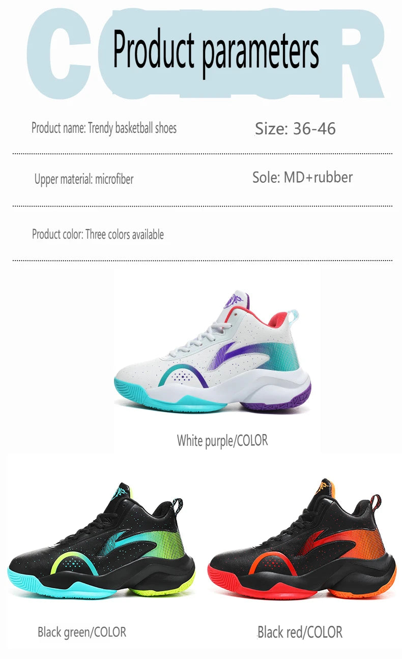 Chaussures de basket-ball nouveau modèle 2025 – Chaussures de sport antidérapantes et résistantes à l'usure pour hommes et femmes, adaptées aux activités décontractées.