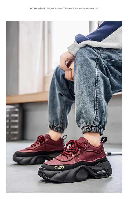 Chaussures pour hommes baskets hautes chaussures de sport de mode à semelles fines chaussures décontractées pour hommes anti-dérapant résistant à l'usure chaussures de course en plein air polyvalentes