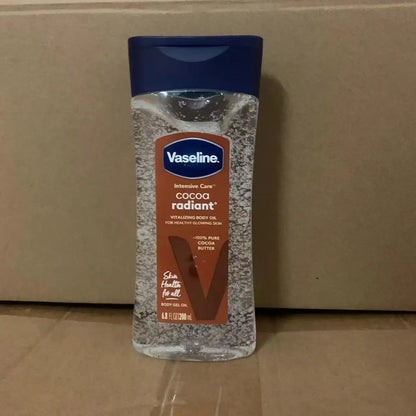 Vaseline cacao huile lumineuse pour le corps 200ml huile de soin hydratante longue durée pour la peau corps éclaircissant Anti-séchage Essence produit de soin
