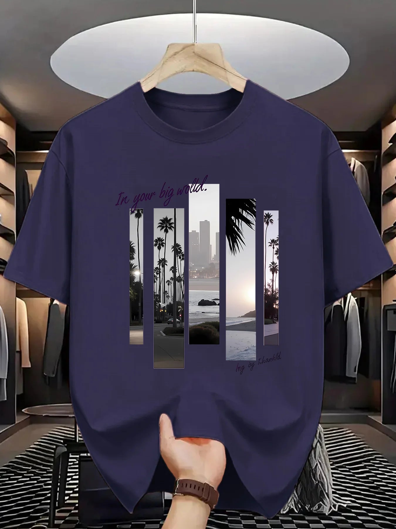 T-SHIRT MANCHES COURTES COL ROND HOMME, 100% COTON