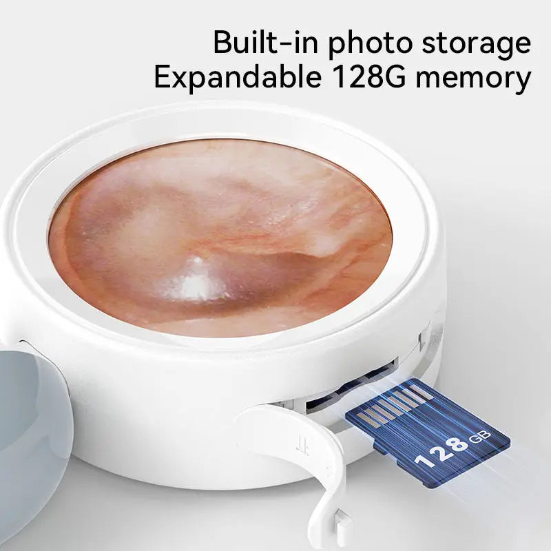 Caméra auriculaire visuelle, objectif 3.2mm, 1080P HD, contrôle de la bouche et du nez avec 4 lumières pour enfants et adultes, Support pour animaux de compagnie, prise de photos, connexion PC