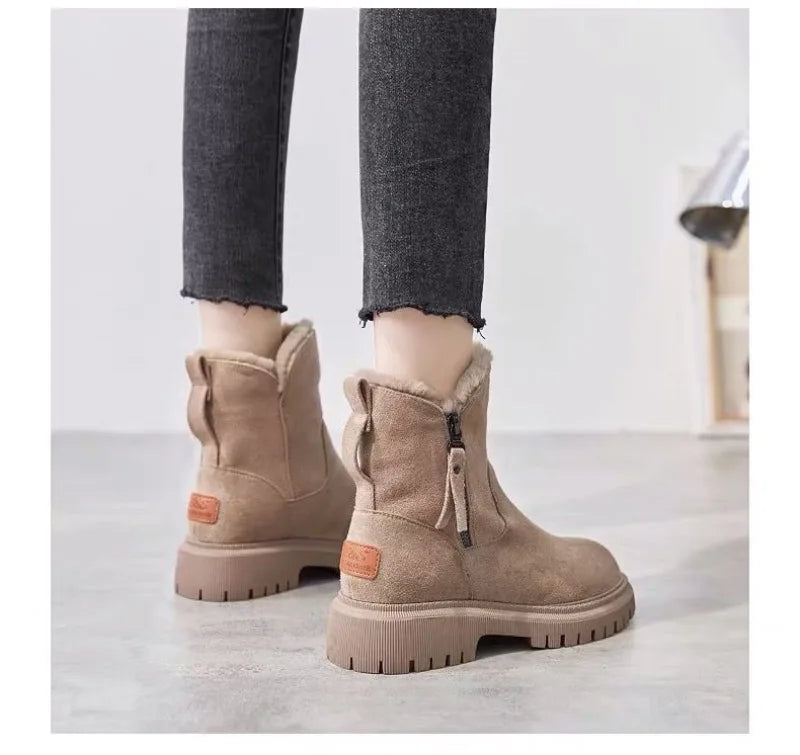 2025 hiver femmes bottes en peluche chaud bottes De neige mode haut coton bottes pour femmes gland fermeture éclair bottine Botas De Mujer - DOGOMET DIGITAL PLUS