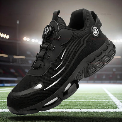 Men's Safety Work Shoes Anti-Tailor Wear-Resistant Steel Toe Boots Durable Sports Footwear for Construction Industry Workers