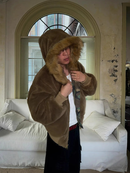 Manteau d'hiver chaud pour hommes, veste de Camouflage Double face, Parka en coton épais avec col en fourrure, Trench-Coat de Style militaire en plein air - DOGOMET DIGITAL PLUS