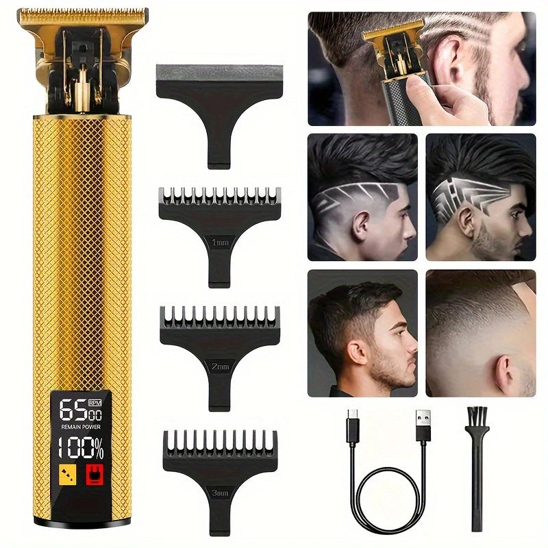 Kit de tondeuses à cheveux et tondeuses vintage professionnelles, ensemble de coupe de cheveux et de toilettage sans fil rechargeables pour hommes, tondeuse à barbe avec - DOGOMET DIGITAL PLUS