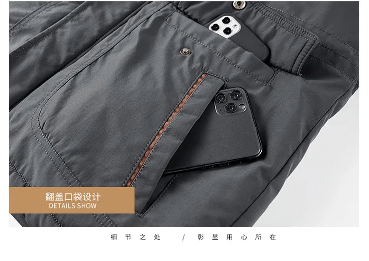 Manteau d'hiver homme hiver coupe-vent imperméable coton vêtements chaud froid grande taille coton veste vêtements pour hommes Parka manteaux pour hommes - DOGOMET DIGITAL PLUS