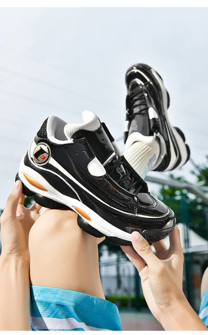 Chaussures de basket-ball pour hommes de haute qualité automne chaussures de sport en cuir plate-forme extérieure bottes de basket-ball professionnelles hommes chaussures d'entraînement