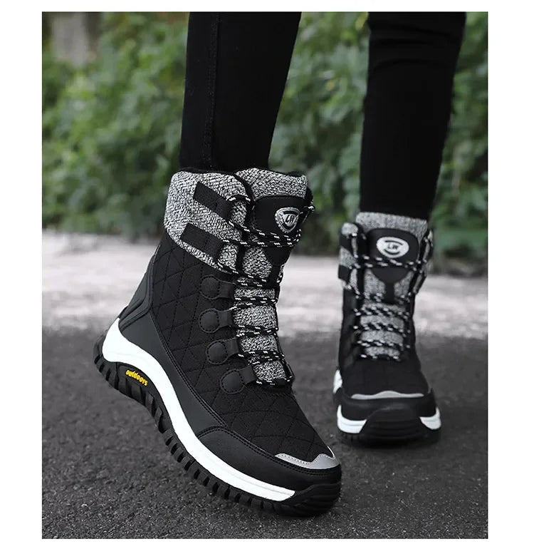 Bottes de neige imperméables à plateforme épaisse pour femmes, bottes de compétitivité, chaussures chaudes non ald, extérieur, décontracté, grande taille,-40 ℃, hiver