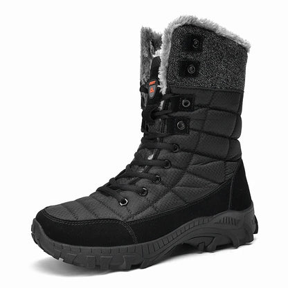 Bottes de neige rembourrées en velours pour hommes, bottes d'alpinisme en plein air, chaussures de randonnée chaudes, haut, tendance, hiver, nouveau, 2023