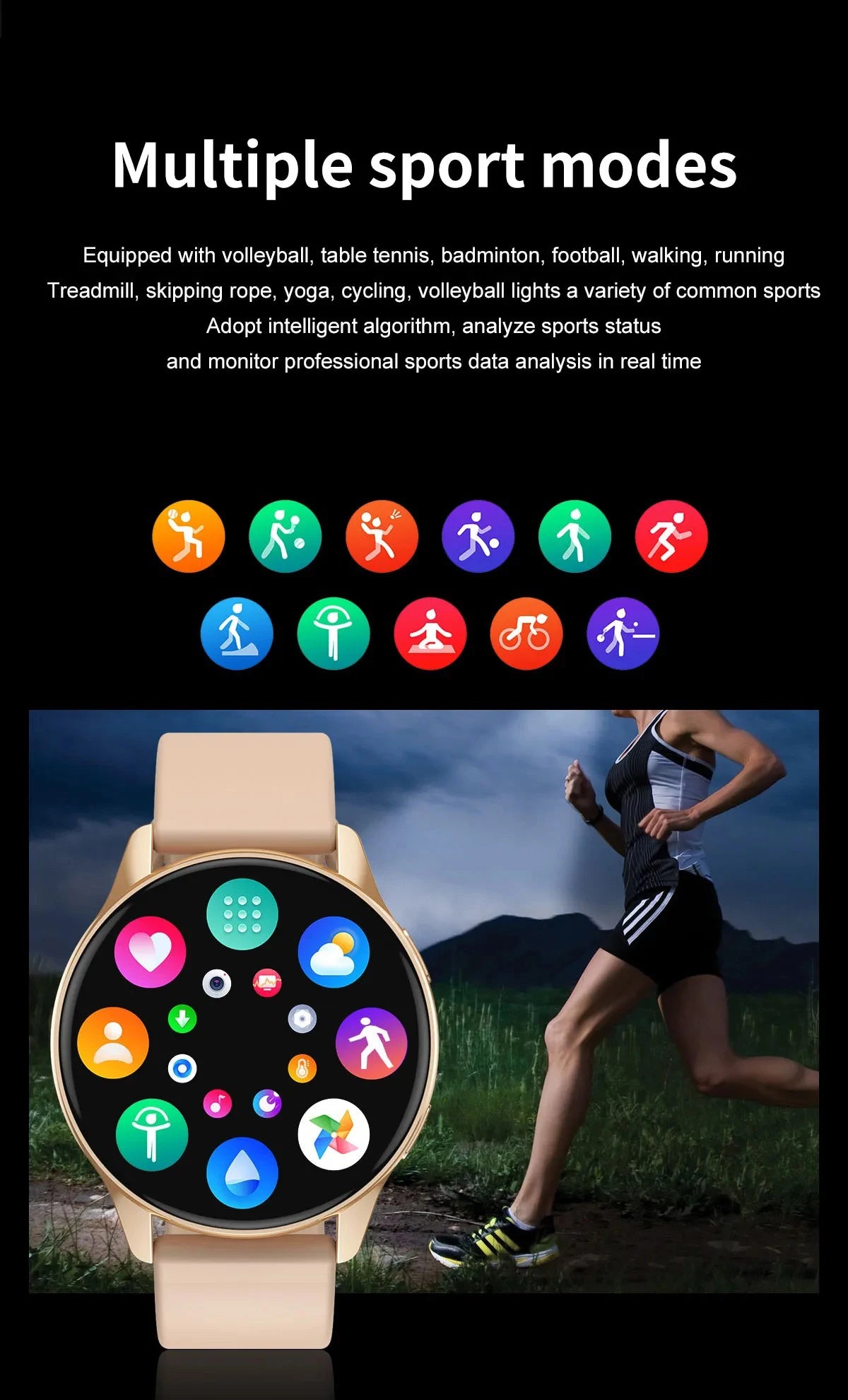 Smartwatch 2025 rond AMOLED affichage Bluetooth relojes para hombres sans fil montres intelligentes homme femme nouveau pour iPhone Android