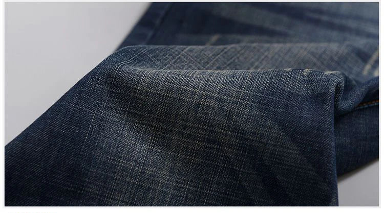 2025 nouveaux hommes Jean printemps automne droit pantalons à la mode décontracté Denim pantalon hommes classique mince Stretch Jean mode