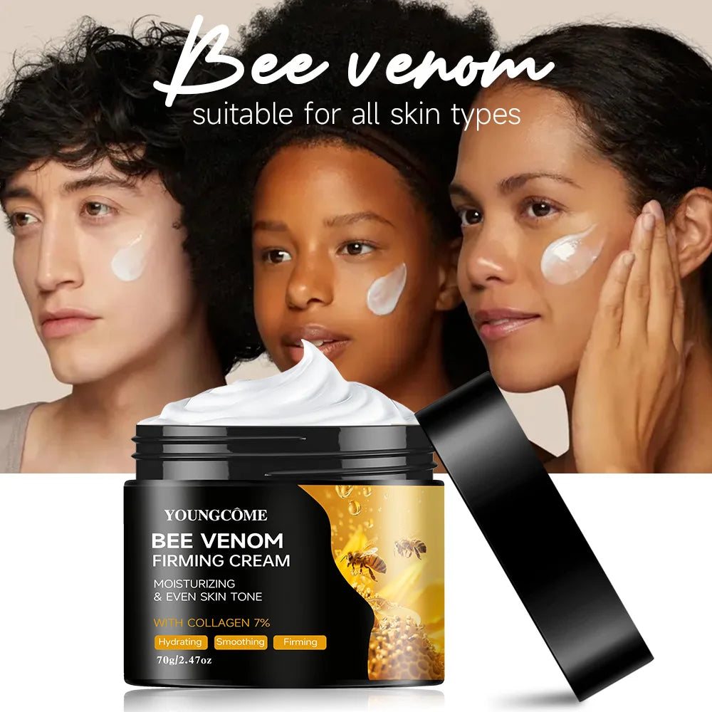 Crème au venin d'abeille premium pour le visage et le cou – Boost de collagène, raffermissement de la peau, hydratant naturel pour peaux sensibles, non grasse - DOGOMET DIGITAL PLUS